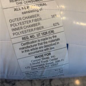 Utopia standard White Bedding Pillow new in package